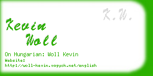 kevin woll business card